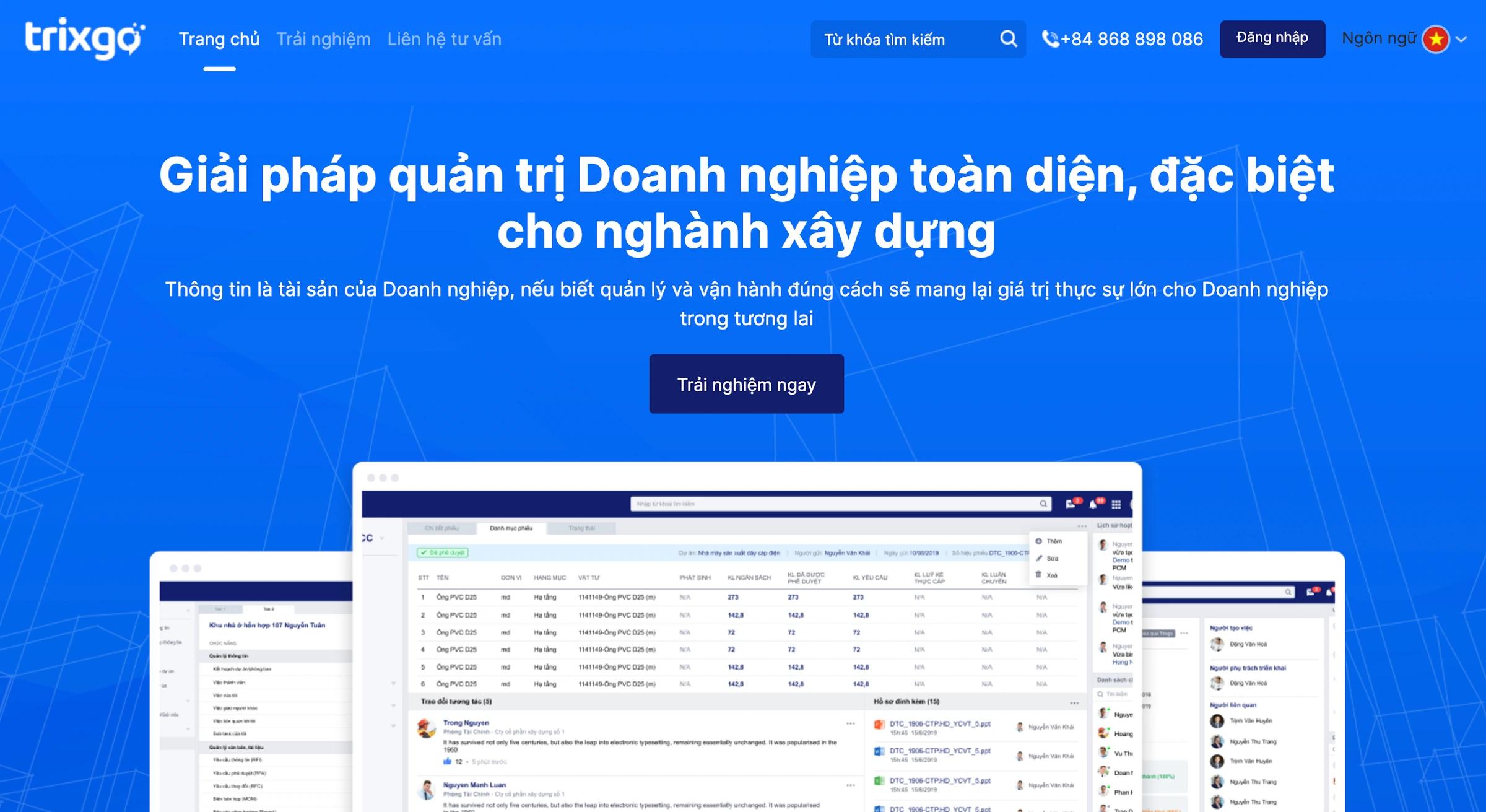 TRX ERP enterprise management web platform